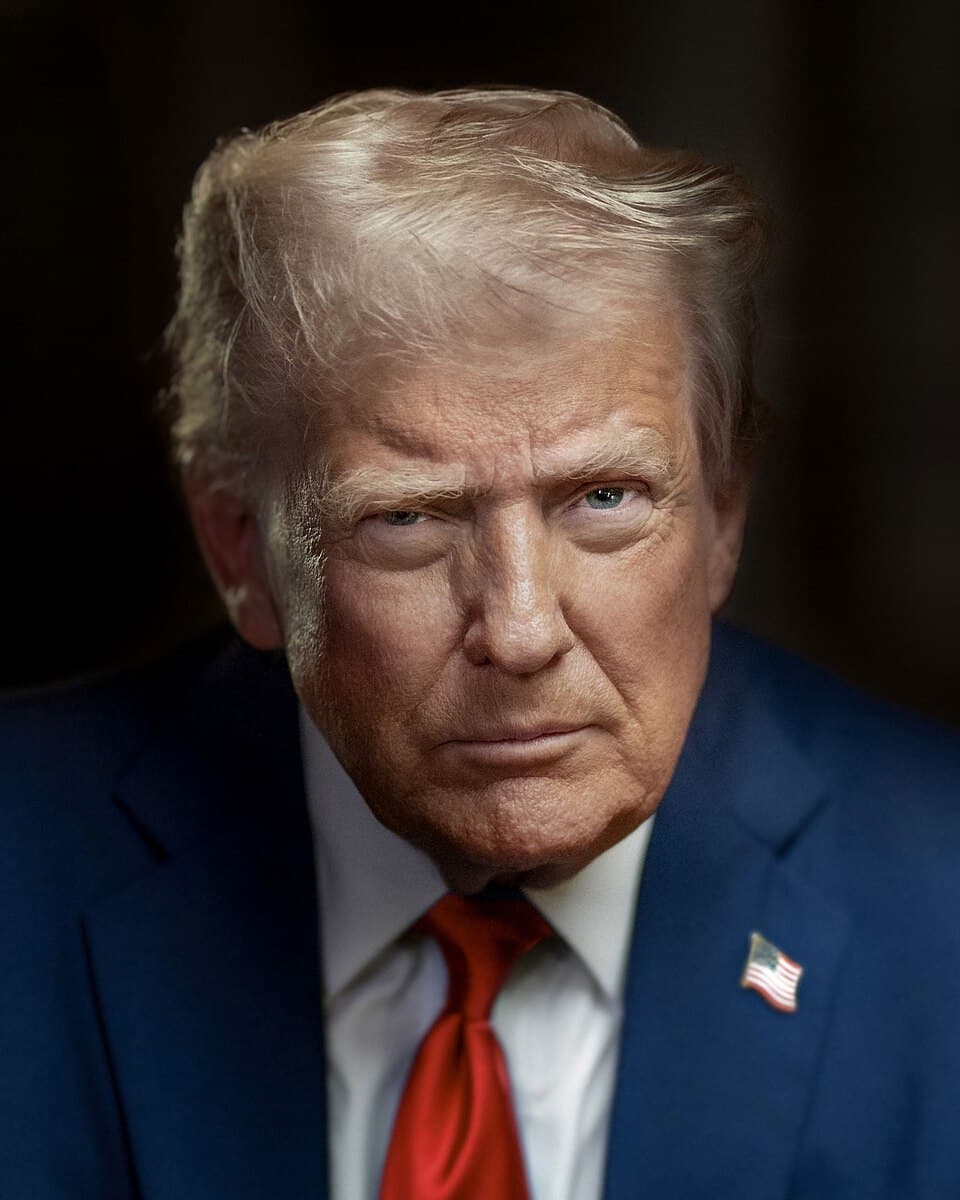 Presidente dos estados Unidos, Donald Trump em foto oficial da Casa Branca